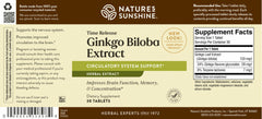 Ginkgo Biloba Extract Time Release
